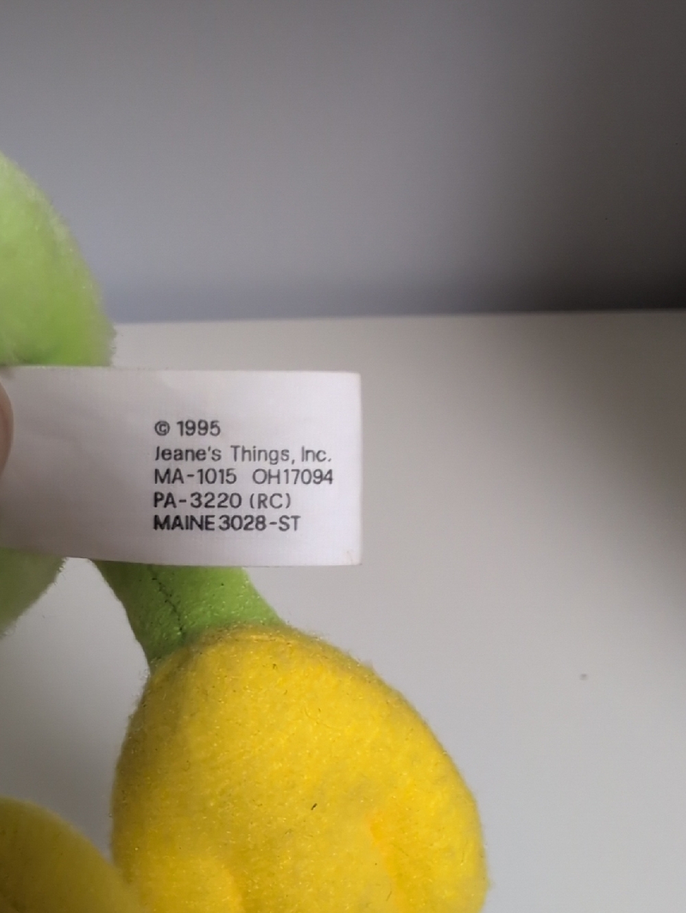 🩷4/$20🩷 Vintage Mini Frog Hanging Plush 1995 Jeanes Things, 6.5" - Picture 3 of 3